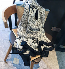 Cotton And Linen Ethnic Style Fake Sunscreen Scarf