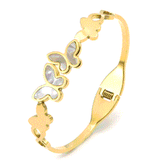 Stainless Steel Butterfly Bangle